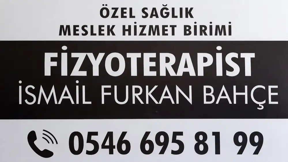 Fizyoterapist İsmail Furkan Bahçe - Fizik Tedavi ve Rehabilitasyon - Bilecik