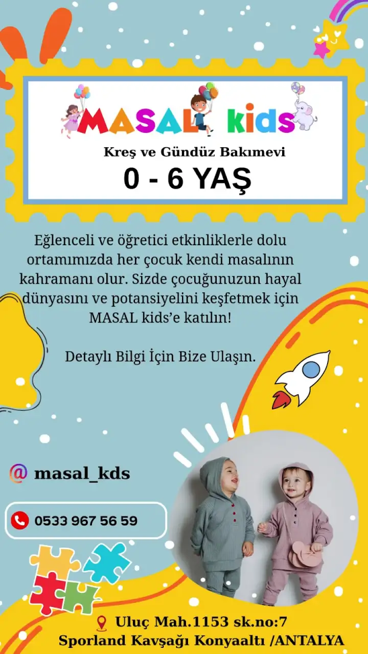 MASAL KİDS KREŞ VE GÜNDÜZ BAKIMEVİ - Çocuk Bakım Merkezi - Antalya - galeri görseli