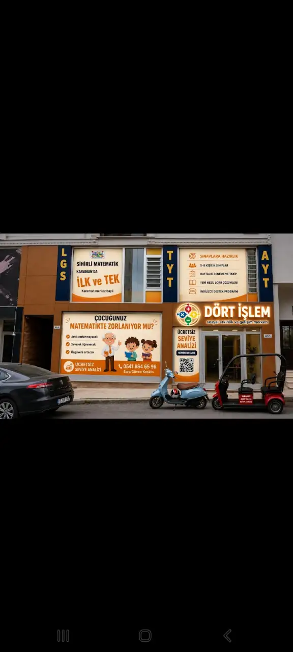 Özel Karaman Dört İşlem sosyal etkinlik ve gelişim merkezi