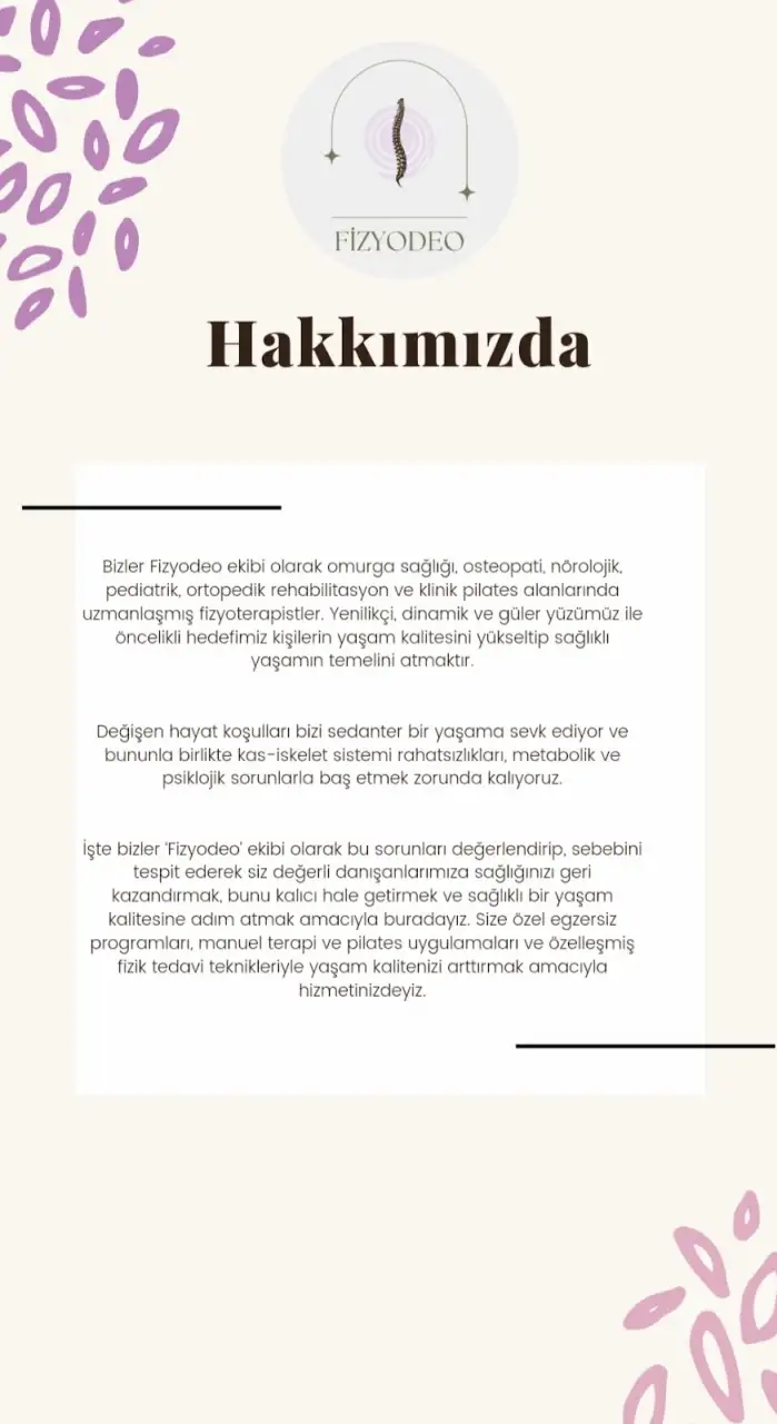 İskenderun FizyoDeo Fizyoterapi & Pilates - Fizik Tedavi ve Rehabilitasyon - Hatay