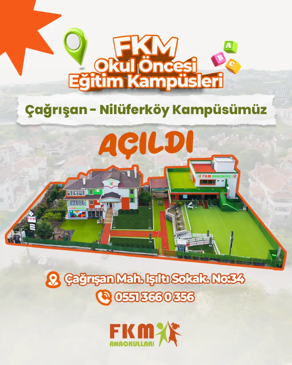 FKM Anaokulları Çağrışan - Nilüferköy Kampüsü - Kreş ve Anaokulu - Bursa
