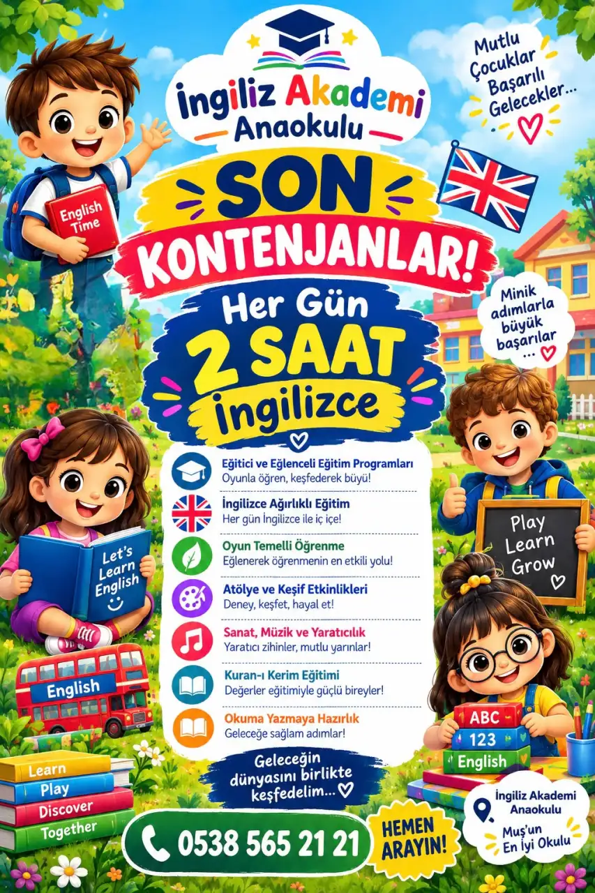 İngiliz Akademi Ana Okulu ve Kreş (2-6 yaş) - Kreş ve Anaokulu - Muş - galeri görseli