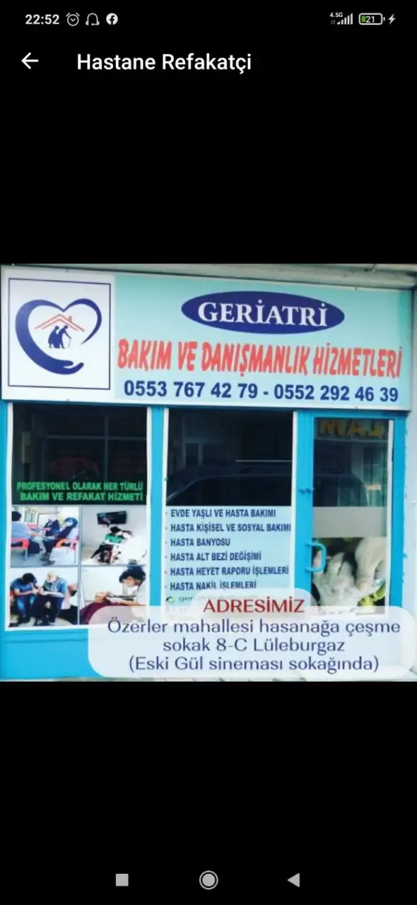 Geriatri Hasta Bakım Ve Danışmanlık Hizmetleri - Yaşlı Bakım Evi - Kırklareli